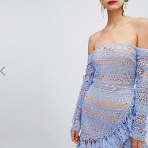 Drill Lace Bardot dress